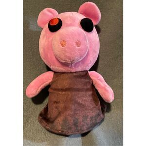 Roblox Piggy Stuffed Plush Animal Toy Collectible 8” Pink Pig in dress